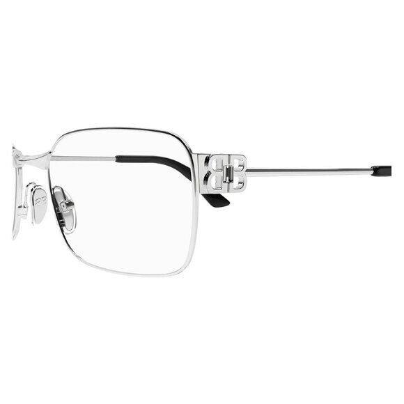 New Authentic  BALENCIAGA Everyday Silver Square BB0340O 002 Glasses Women - Picture 3 of 4